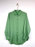United Colors of Benetton Linen Shirt Green Sz. M