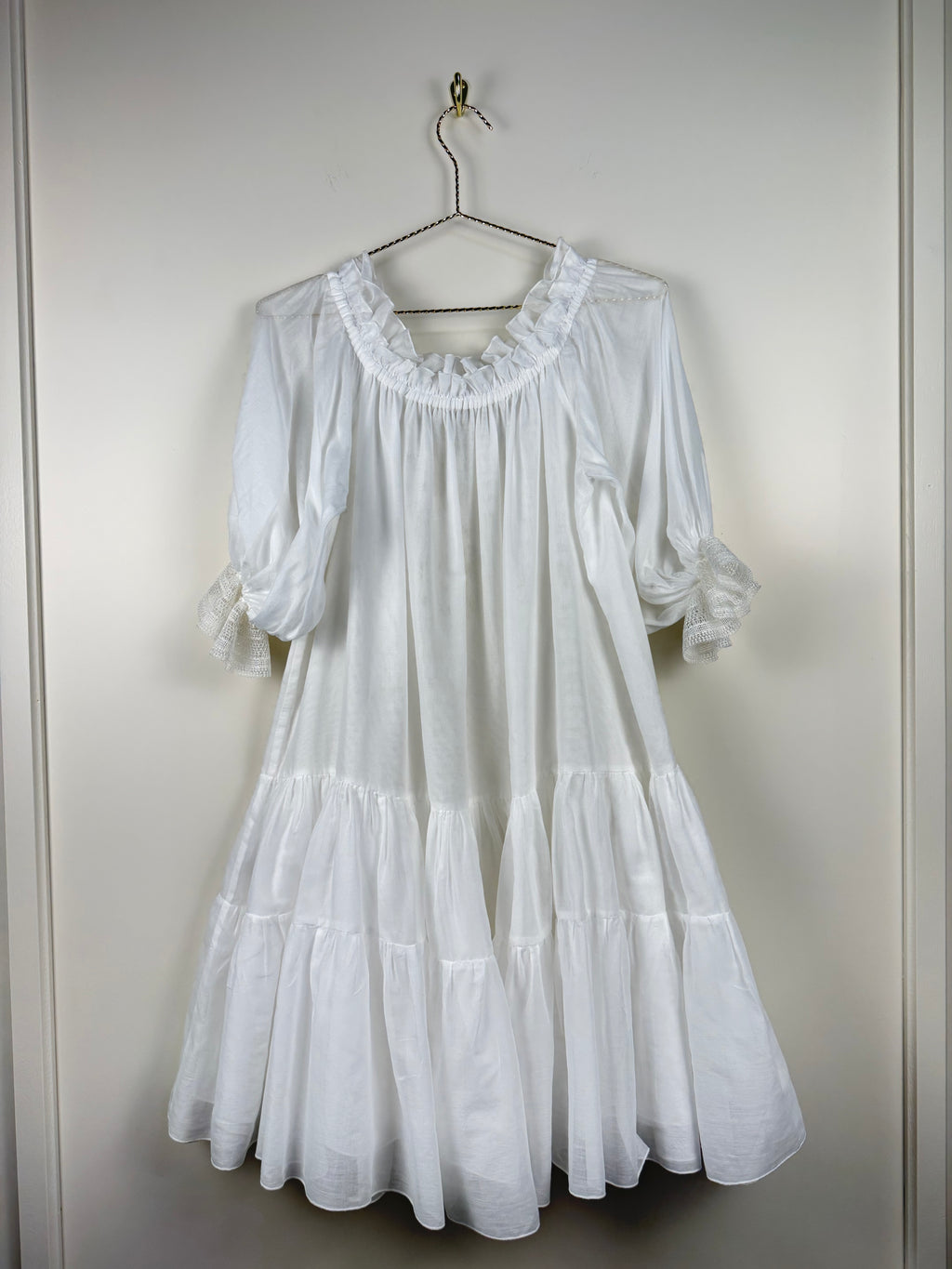 Ermanno Scervino Beachwear Kleid mit Spitze – Weiss – Gr. 38 DE (42 IT)