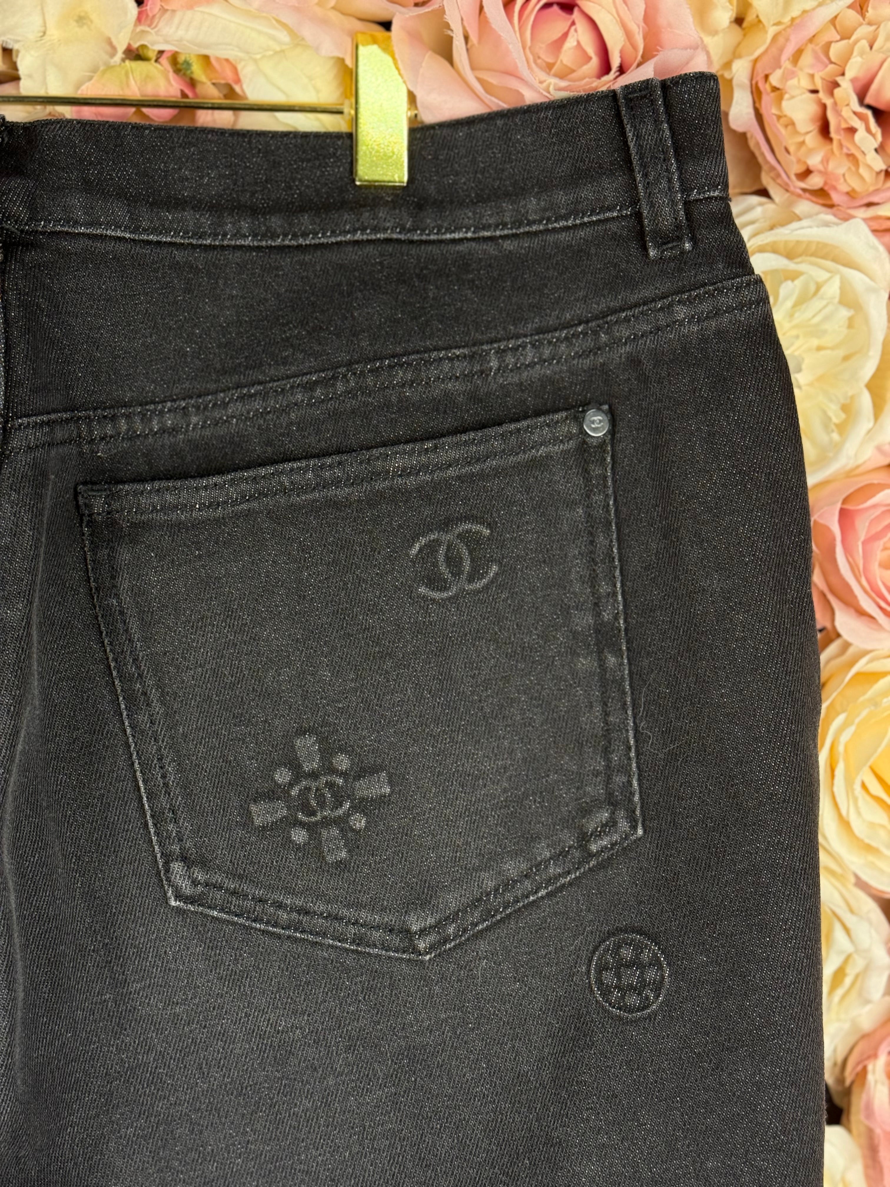 Chanel 21P Cotton Jeans Dark Grey Sz. 46 DE (48 FR)