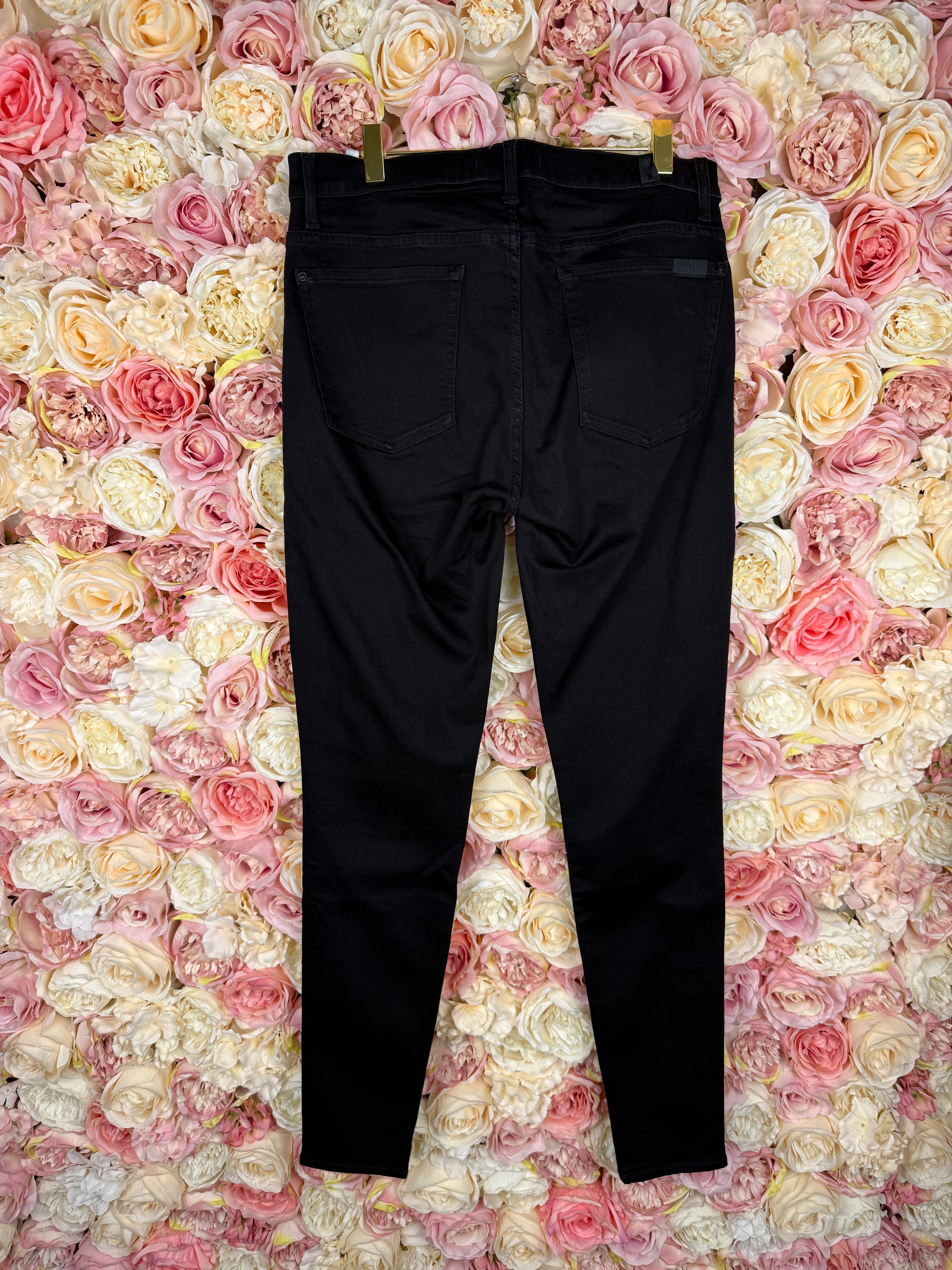 7 for all Mankind "High Waist Skinny" Jeans Black Sz. 32