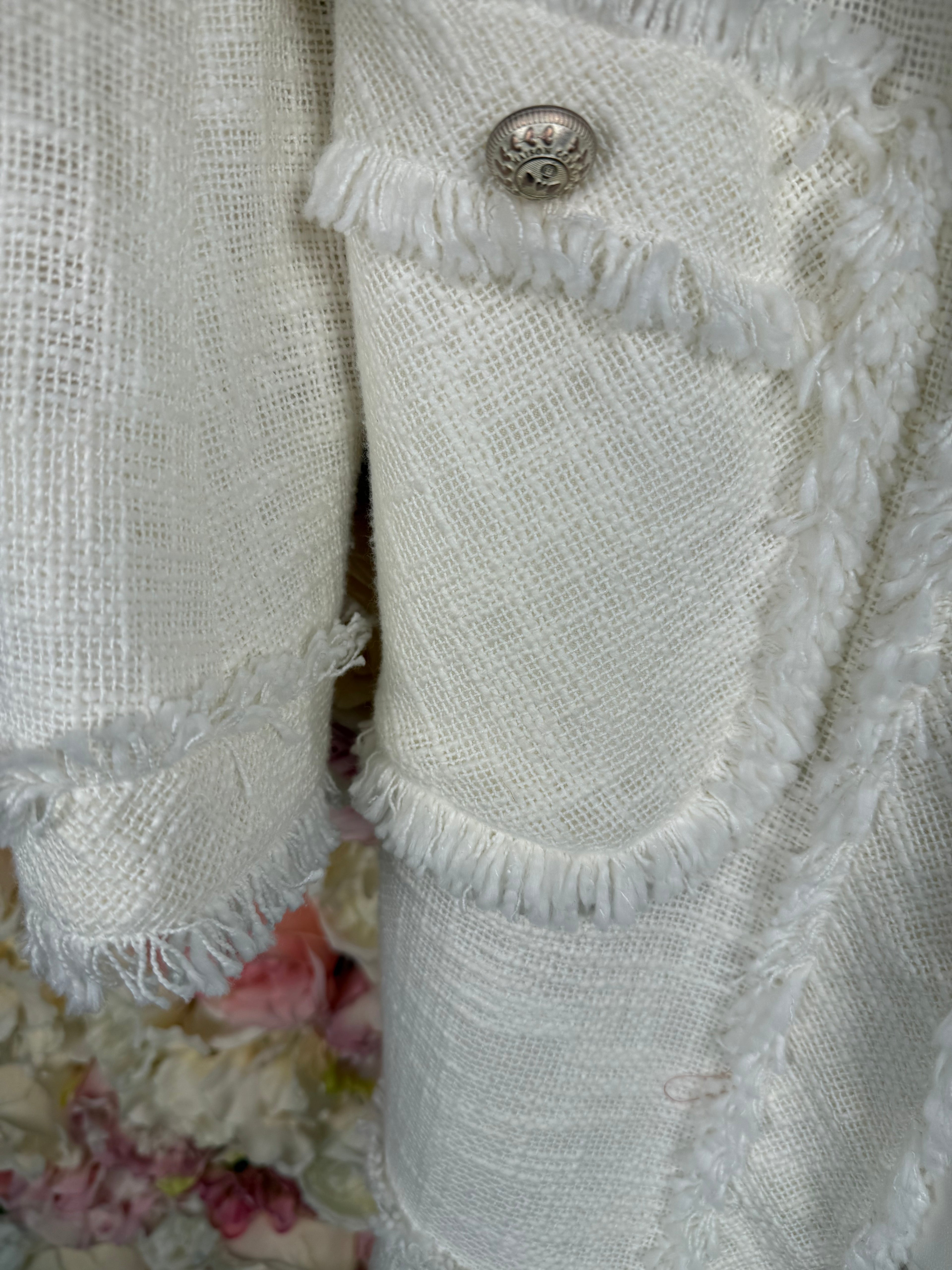 Maison Common Blazer White Tweed Sz. 36 DE