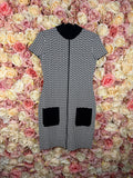 Valentino Stretch Dress Black White Sz. M