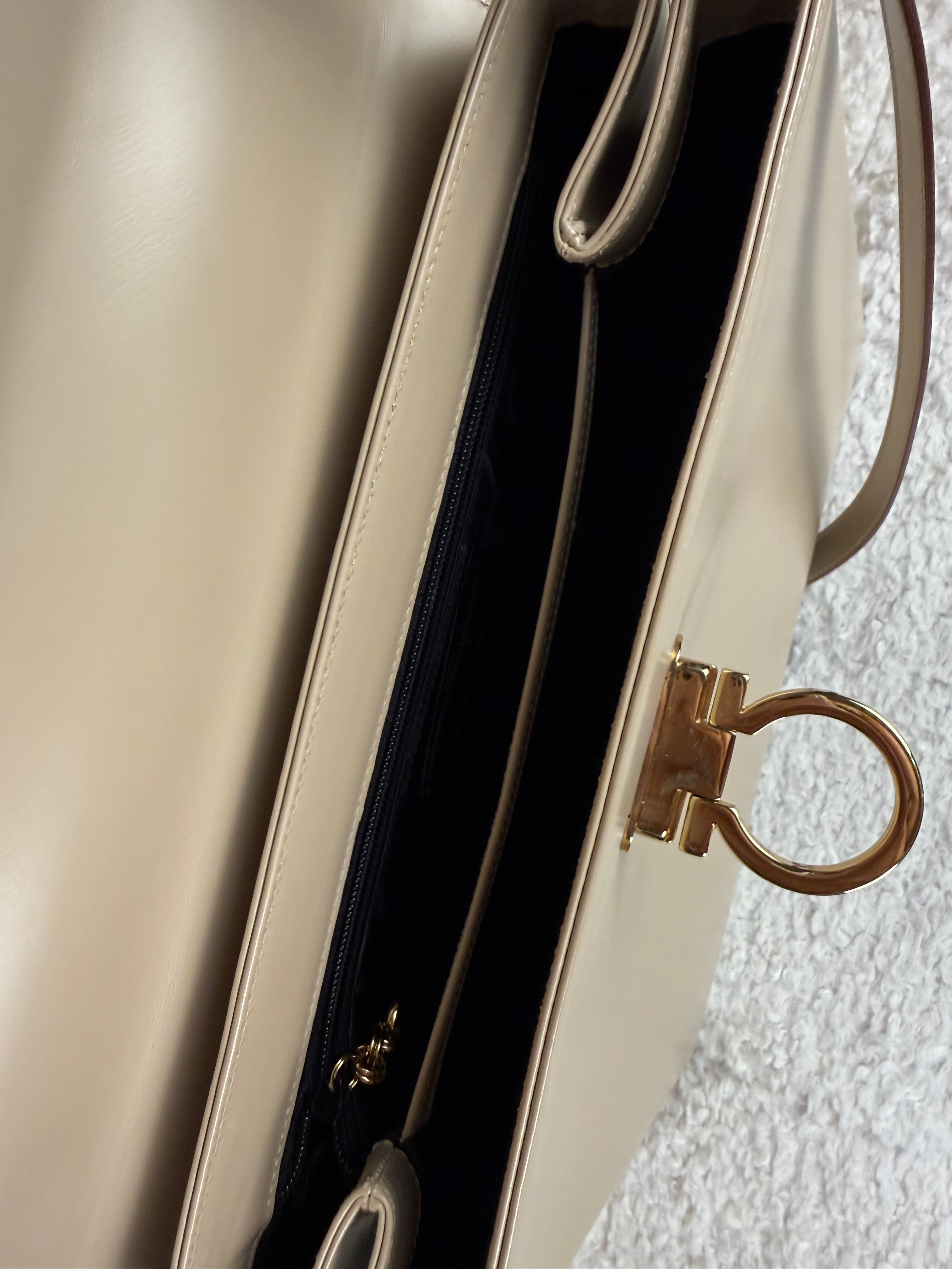Ferragamo Top Handle Bag Beige