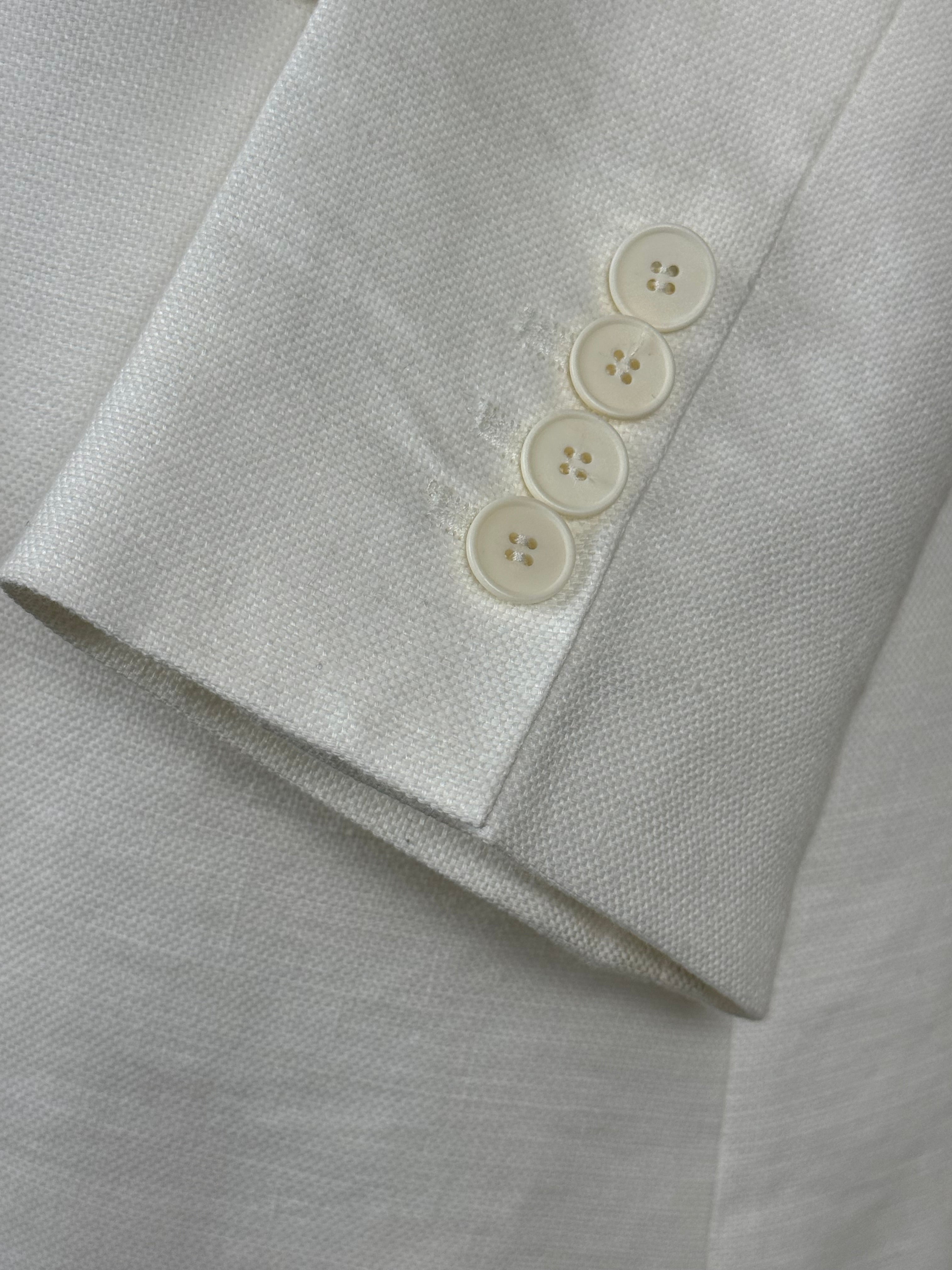 Sly010 Cotton Linen Blazer White Sz. 42 DE (44 FR)