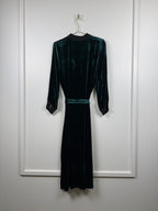 Brora Samt Kleid – Dunkelgrün – Gr. M