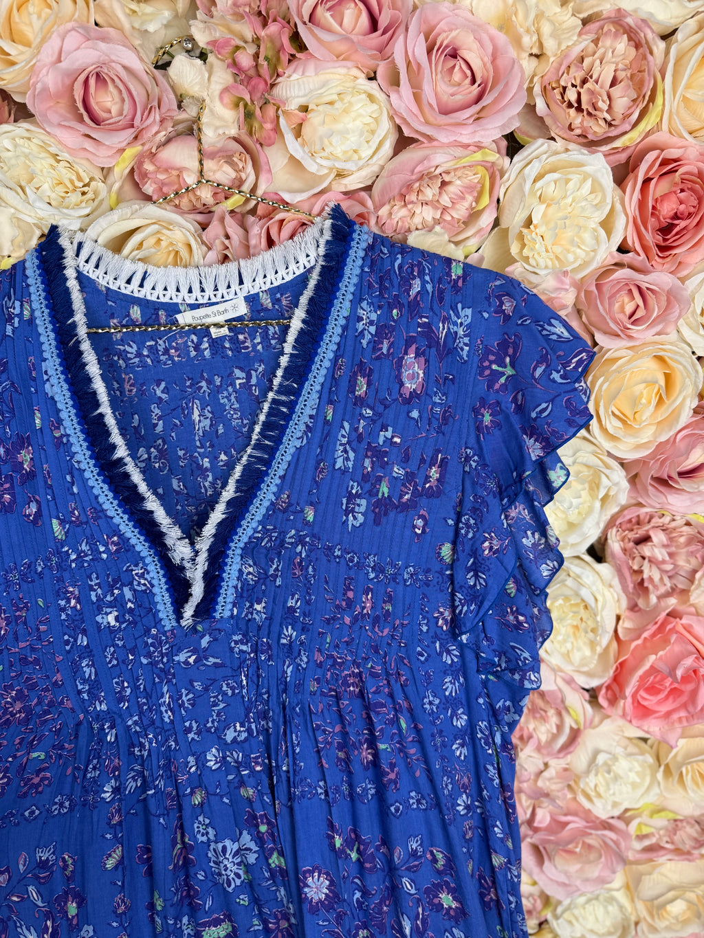Poupette St. Barth Dress Blue Multi Sz. XS