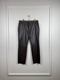 Juvia Lederimitat-Hose – Braun – Gr. L