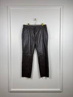 Juvia Lederimitat-Hose – Braun – Gr. L