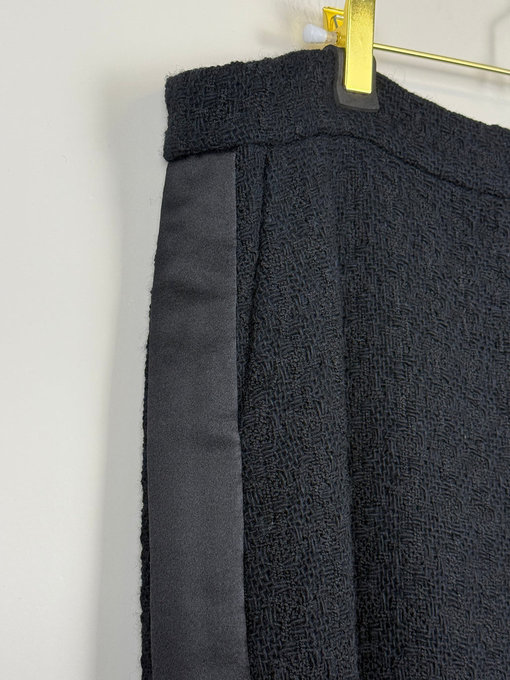 Chanel Tweed Hose – Schwarz – Gr. 46 DE (48 FR)
