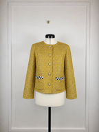 Chanel 2023 Tweed Jacket Gold Yellow Sz. 34 DE (36 FR)