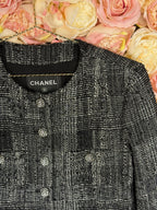 Chanel 22A Tweed Jacket Grey Sz. 38 DE (40 FR)