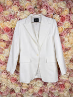 Sly010 Cotton Linen Blazer White Sz. 42 DE (44 FR)