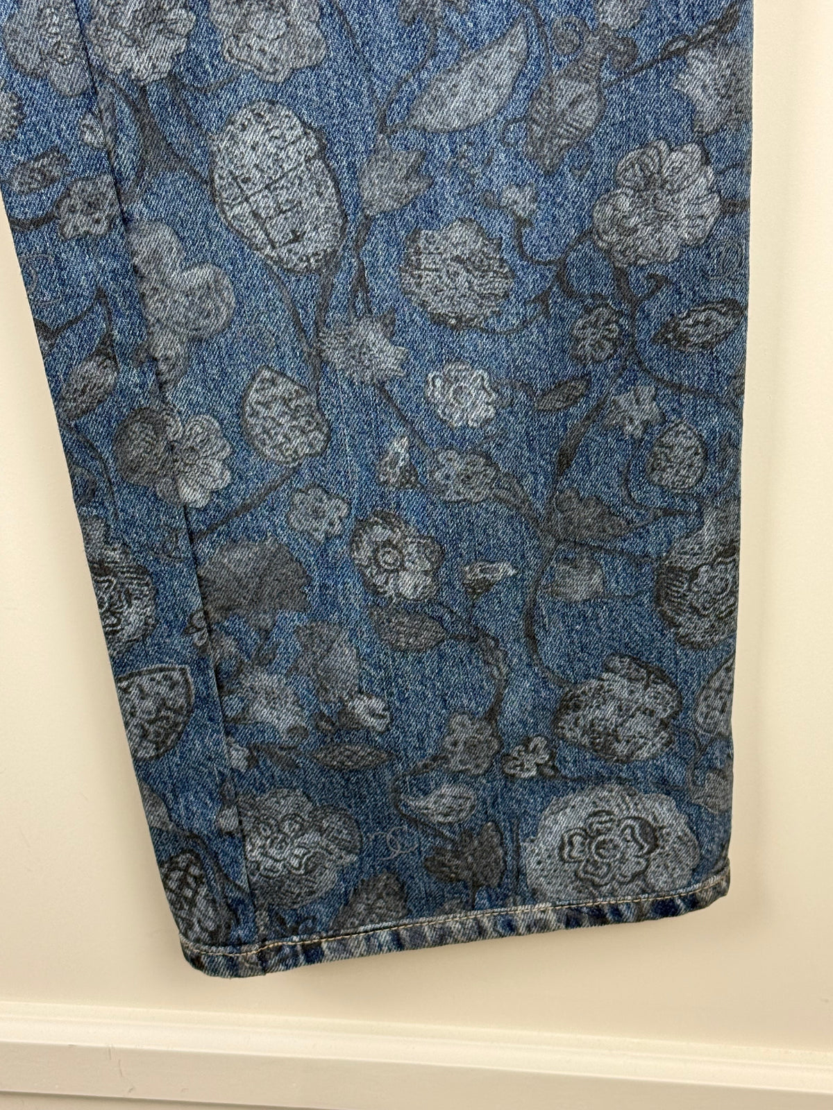 Chanel Floral Jeans 2021 Blue Sz. 38 DE