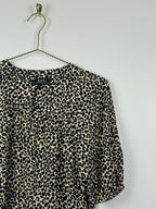 A.P.C. Kleid mit Leo-Print – Beige/Schwarz – Gr. 36 DE (38 FR)