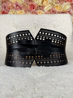 Alaïa Corset Leather Belt Black Sz. 85