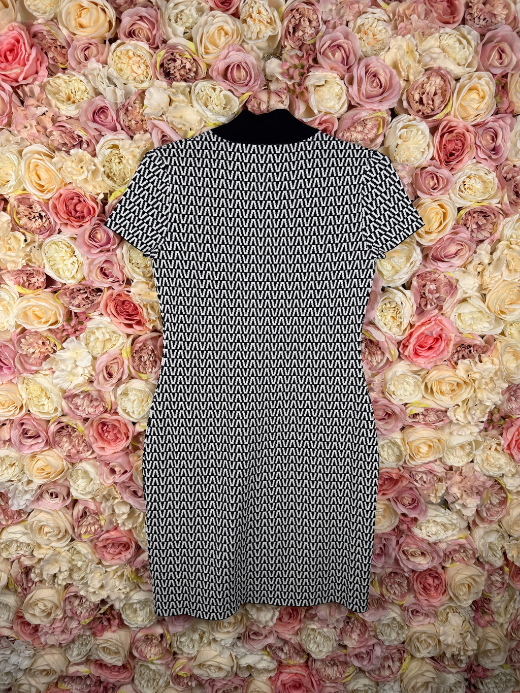 Valentino Stretch Dress Black White Sz. M