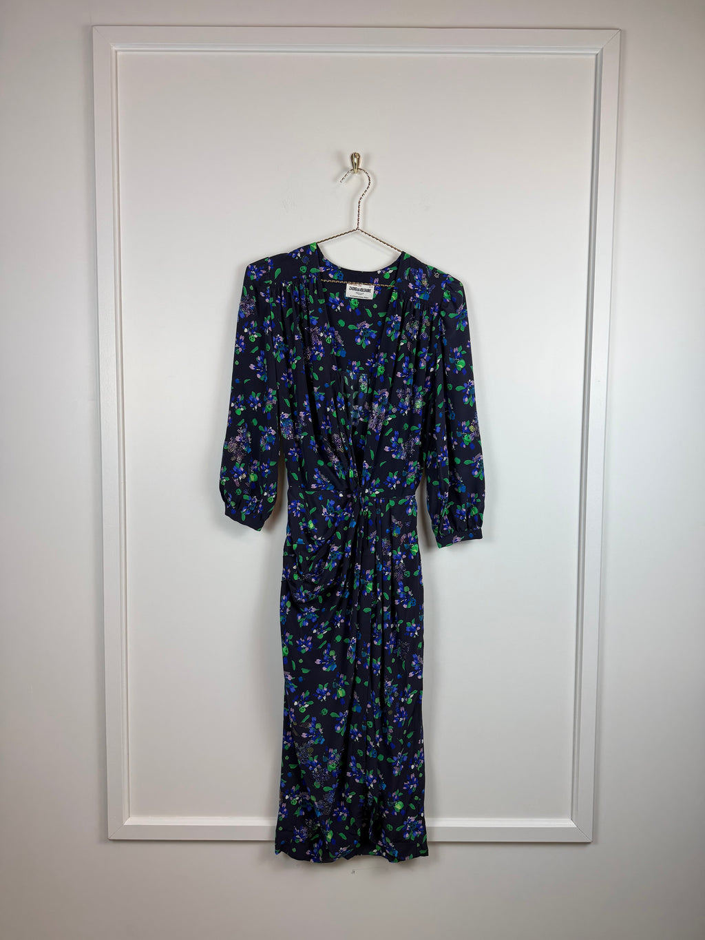 Zadig & Voltaire Kleid mit Blumenprint – Dunkelblau/Multicolor – Gr. XS