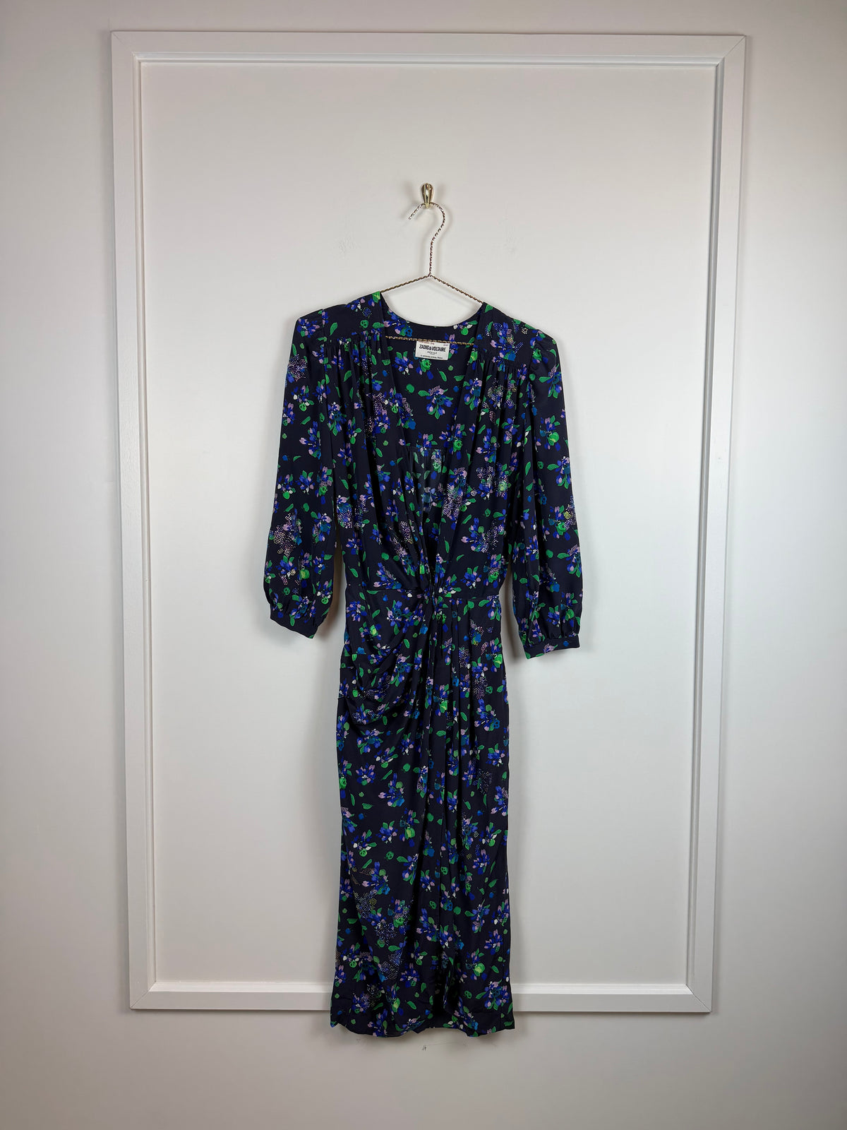 Zadig & Voltaire Kleid mit Blumenprint – Dunkelblau/Multicolor – Gr. XS