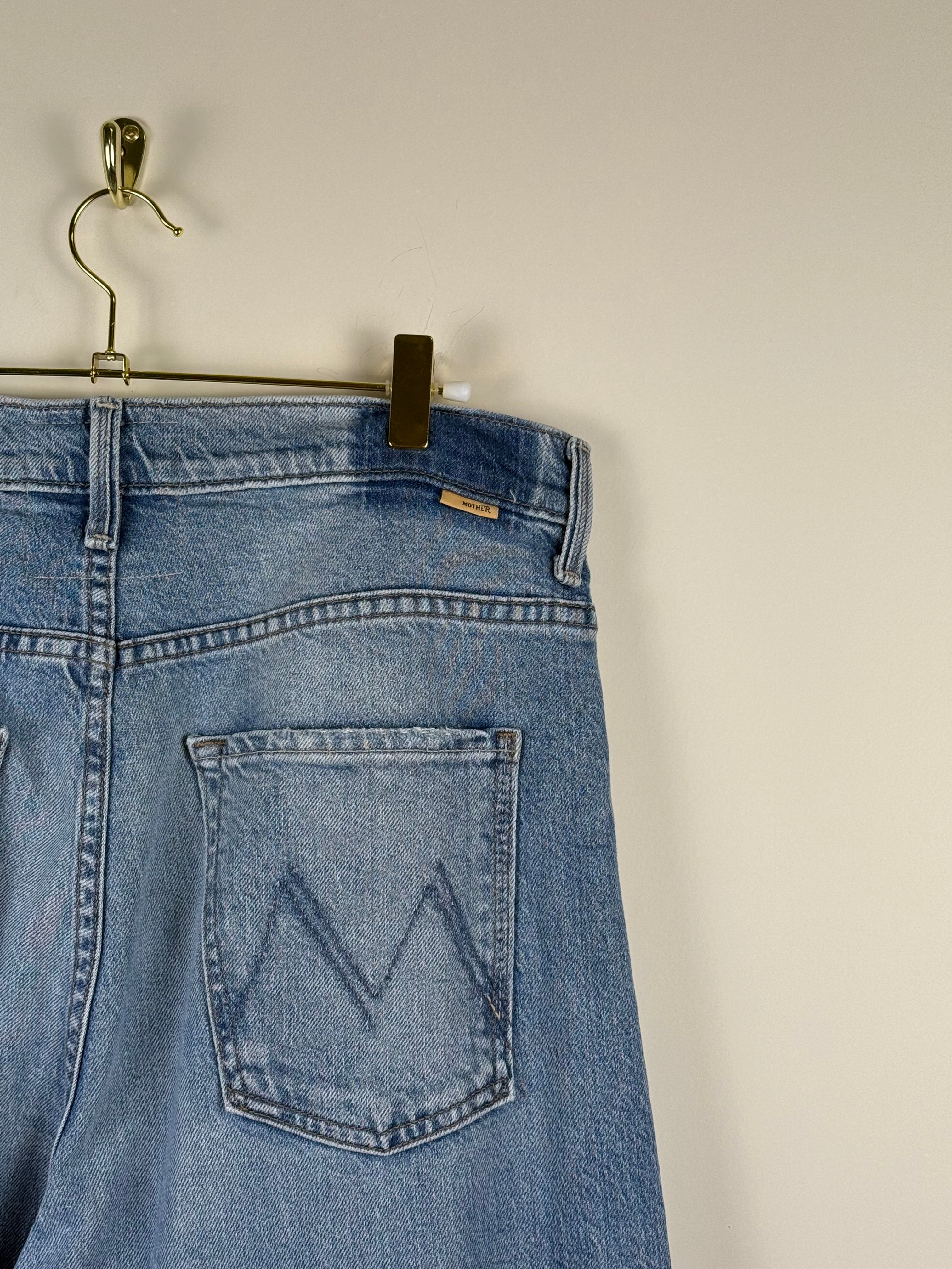 Mother Jeans "The Ditcher Royal Sneak" Light Blue Sz. 29