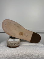 Chanel Chain Sandals White Blue Sz. 39 EU