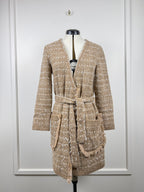 Bruno Manetti Jäcklein mit Bindegürtel – Beige – Gr. 34 DE (38 IT)