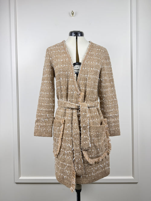 Bruno Manetti Jäcklein mit Bindegürtel – Beige – Gr. 34 DE (38 IT)