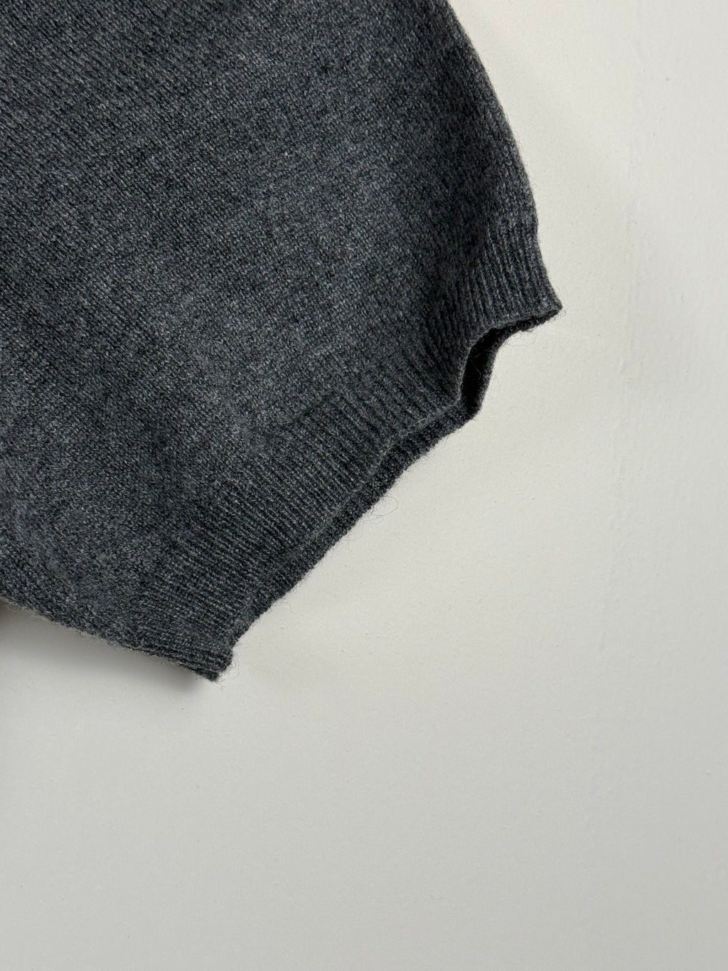 Brunello Cucinelli Kurzarm-Rollkragenpullover – Grau – Gr. XL