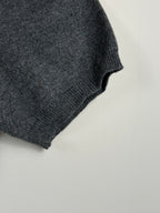 Brunello Cucinelli Kurzarm-Rollkragenpullover – Grau – Gr. XL