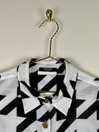 Balmain Oversized Blouse Black White Sz. 34 DE (36 FR)