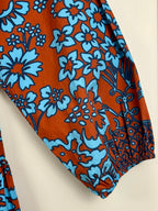 Rhode Dress Terracotta Light Blue Sz. XS
