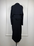 Courrèges Oblique Woll Mantel – Schwarz – Gr. S