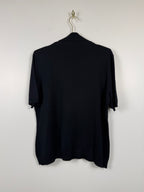 Peter Hahn Kurzarmpullover mit Rollkragen – Schwarz – Gr. 44 DE