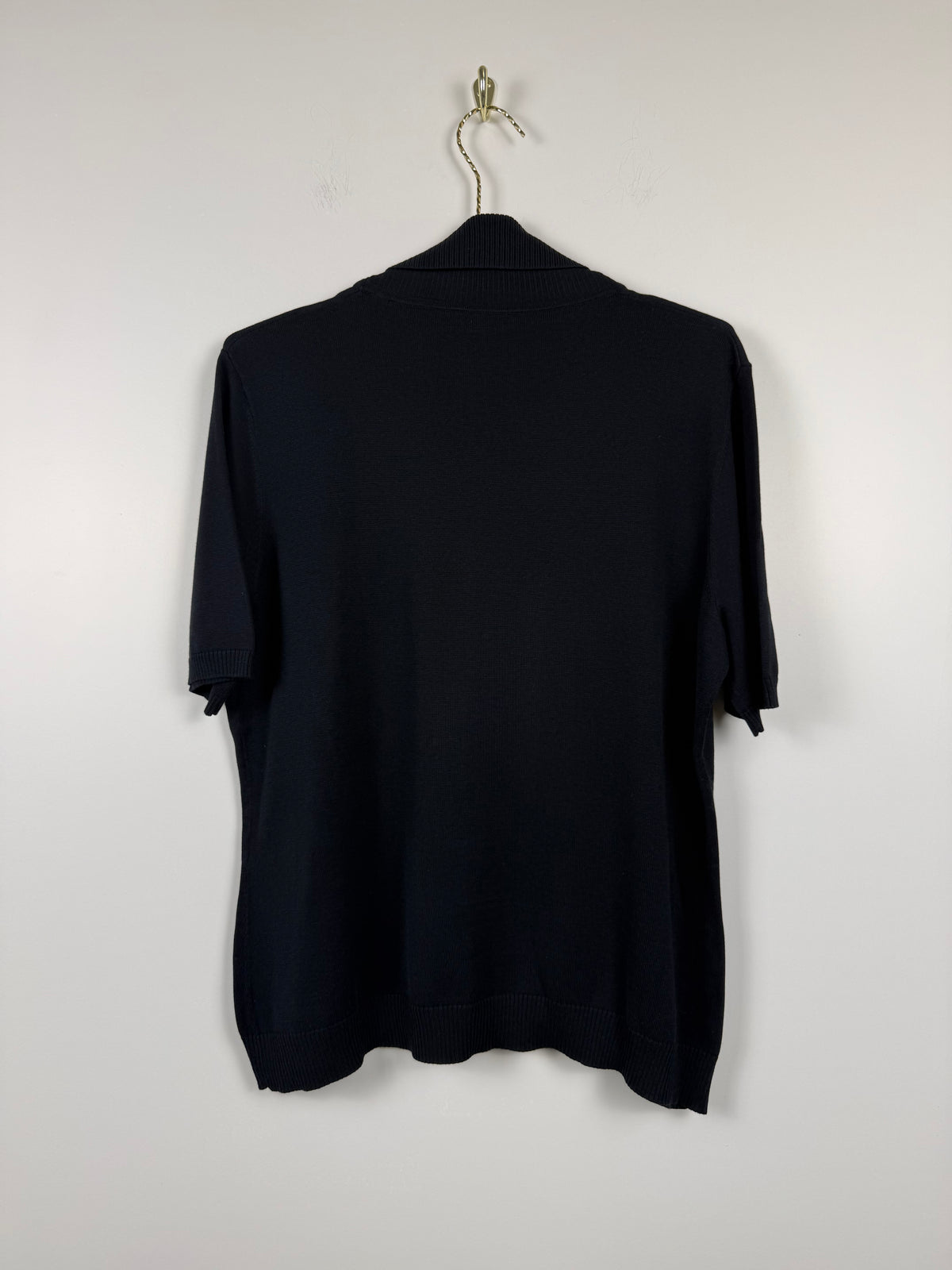 Peter Hahn Kurzarmpullover mit Rollkragen – Schwarz – Gr. 44 DE