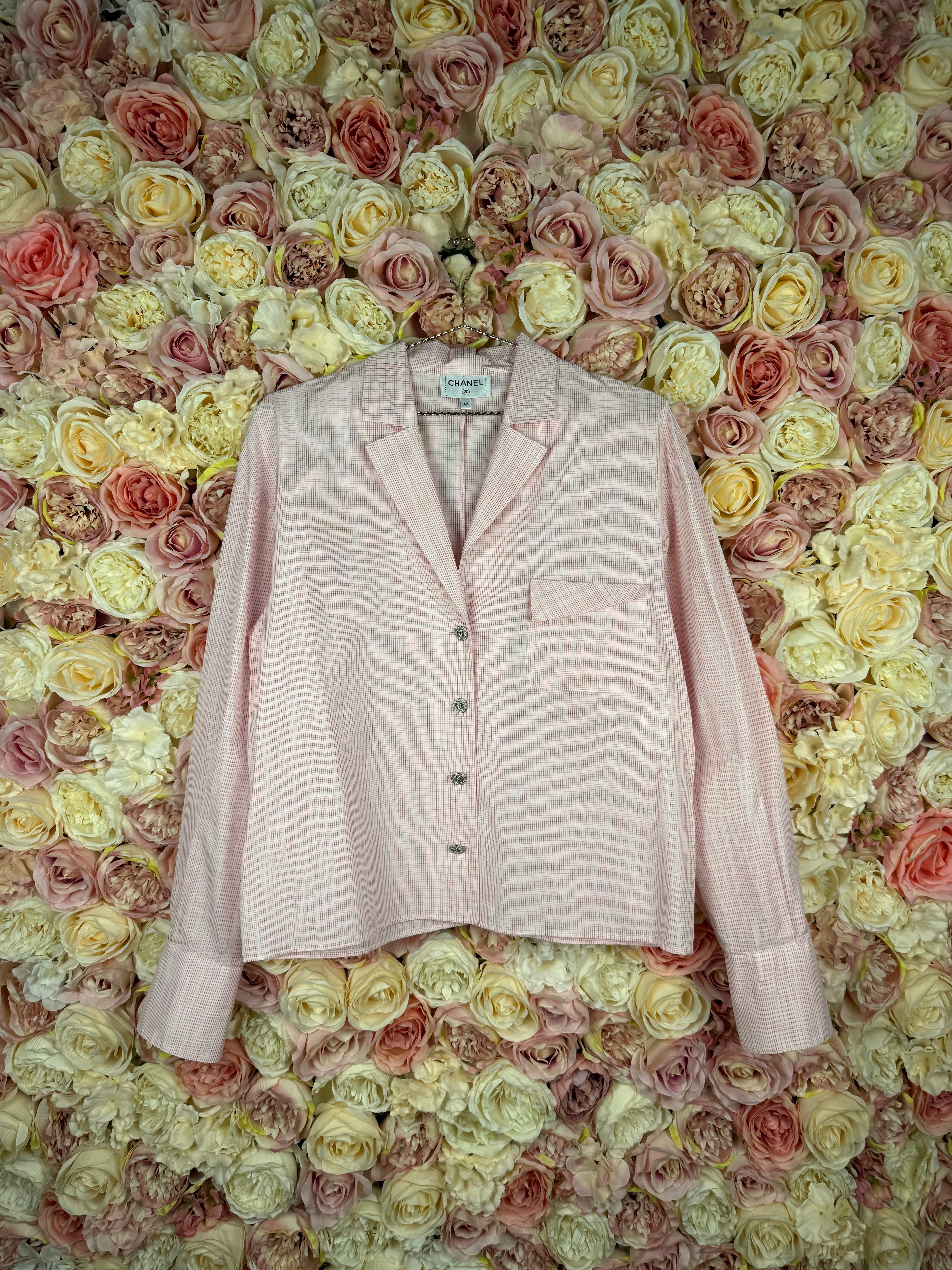 Chanel 20P Cotton Shirt Light Pink Sz. 40 DE (42 FR)