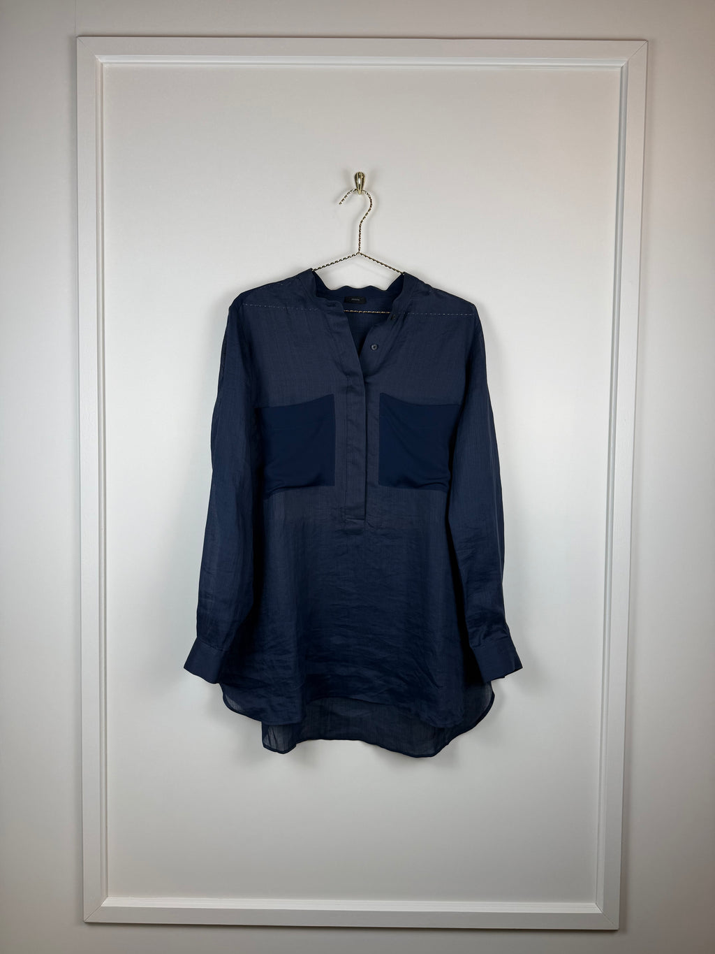 Joseph Ramie Silk Blouse Blue Sz. 40 DE (42 FR)