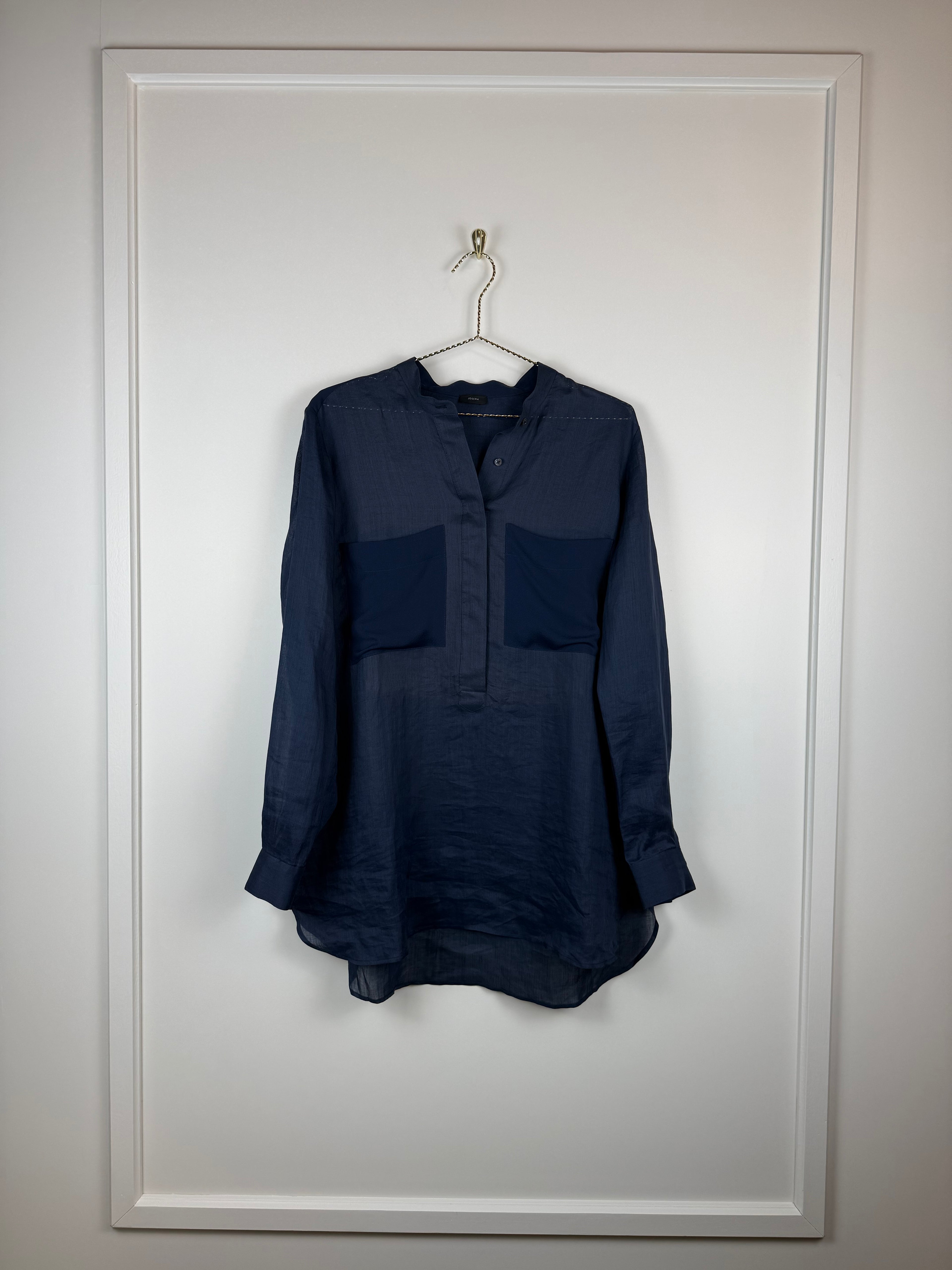 Joseph Ramie Silk Blouse Blue Sz. 40 DE (42 FR)