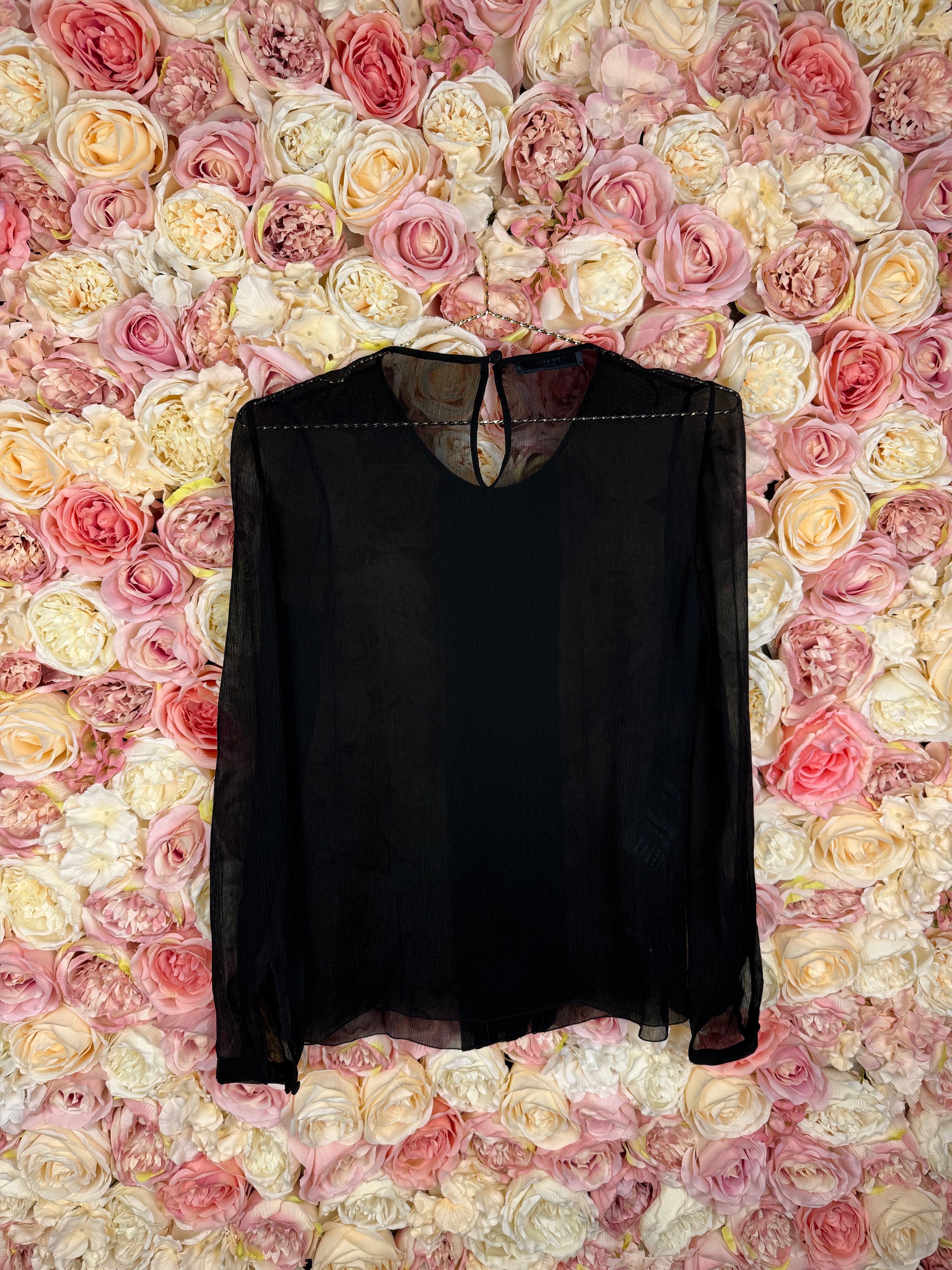 Prada Silk Blouse Black Sz. 34 DE (38 IT)