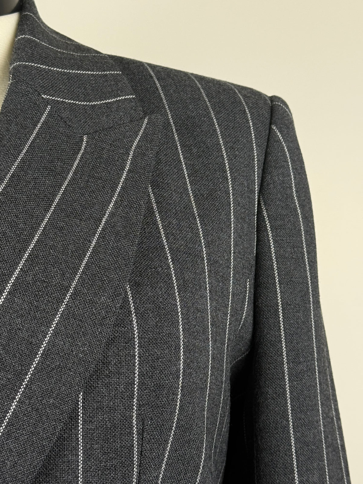Brunello Cucinelli Striped Wool Blazer Grey White Sz. 40 DE (44 IT)