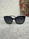 Chanel Sunglasses Metal on Side Black
