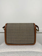 Celine Houndstooth Crossbody Bag Brown Multi