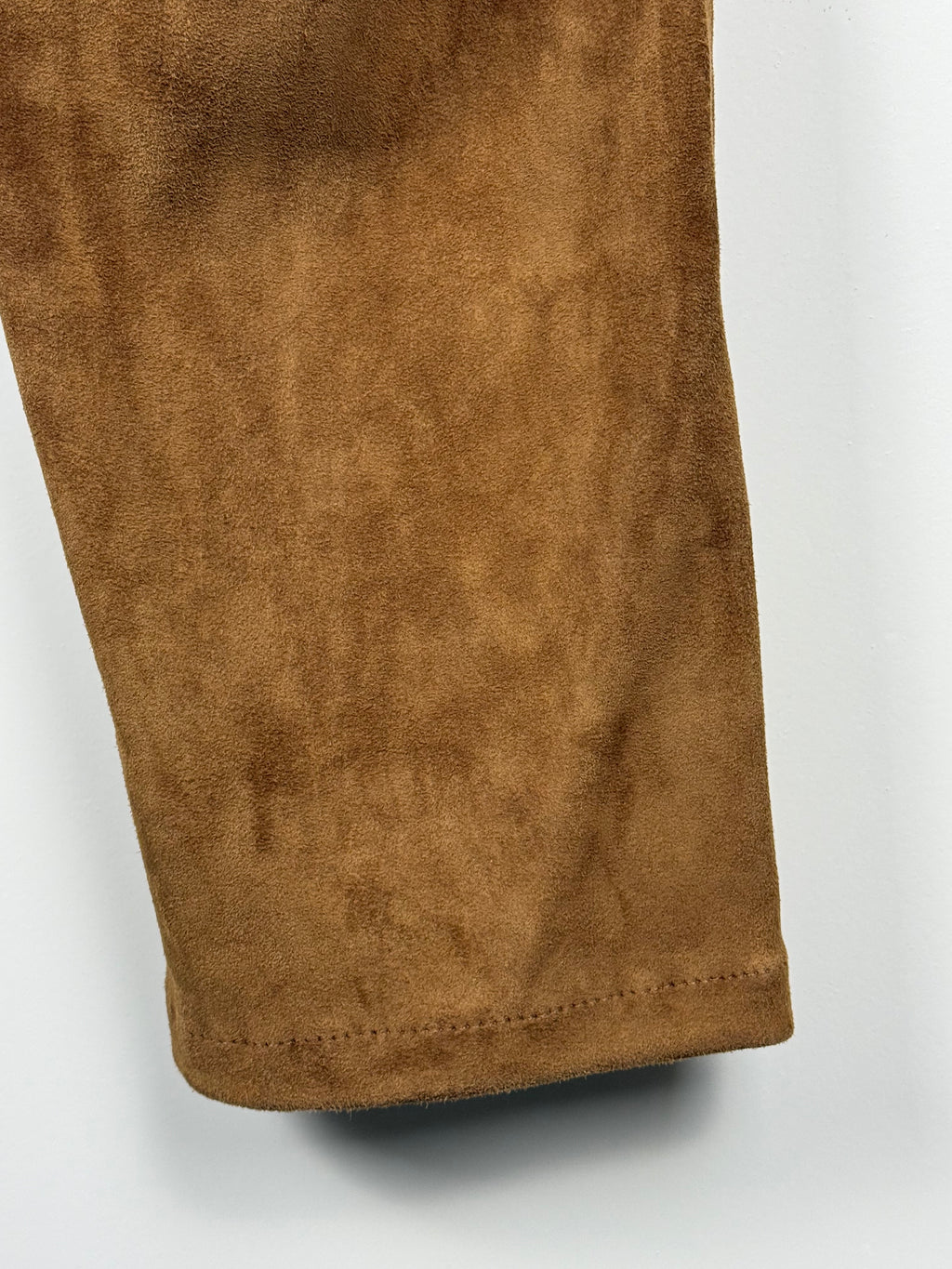 Catherine Khan Suede Leather Pants Cognac Sz. 42 DE
