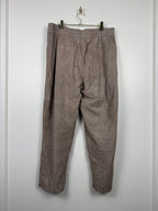 Iris von Arnim Leather Pants Grey & Taupe Sz. 42 DE