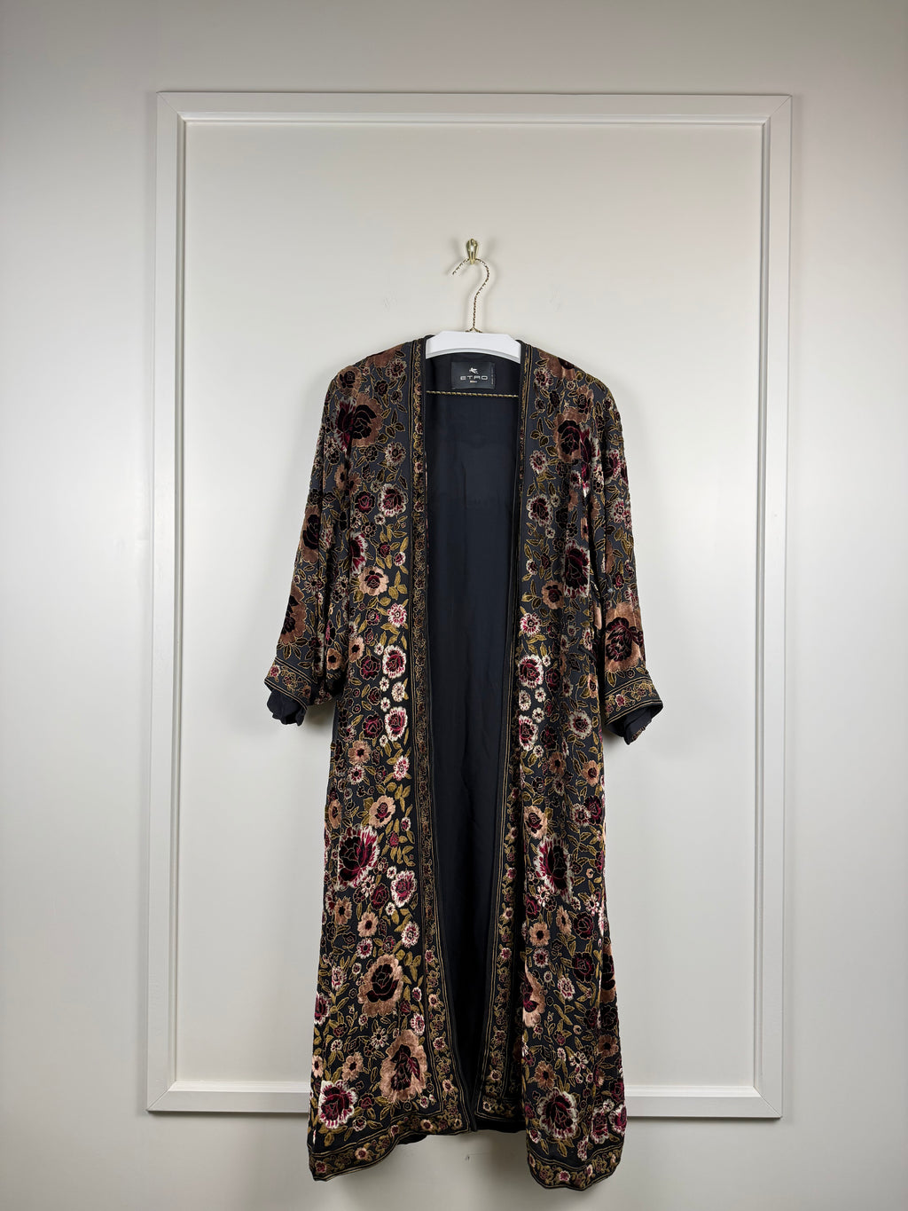 Etro Mantel mit floralen Samt-Details – Multicolor – Gr. 40 DE (44 IT)