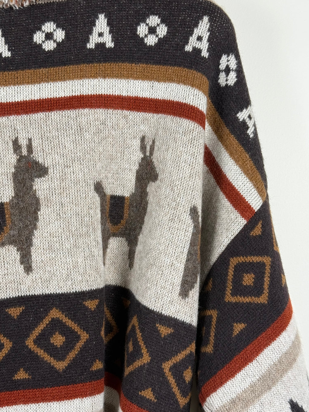 Alanui Cardigan im Ethno-Look – Braun/Multicolor – Gr. L
