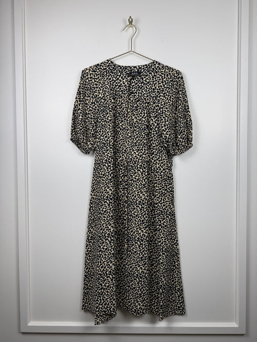 A.P.C. Kleid mit Leo-Print – Beige/Schwarz – Gr. 36 DE (38 FR)