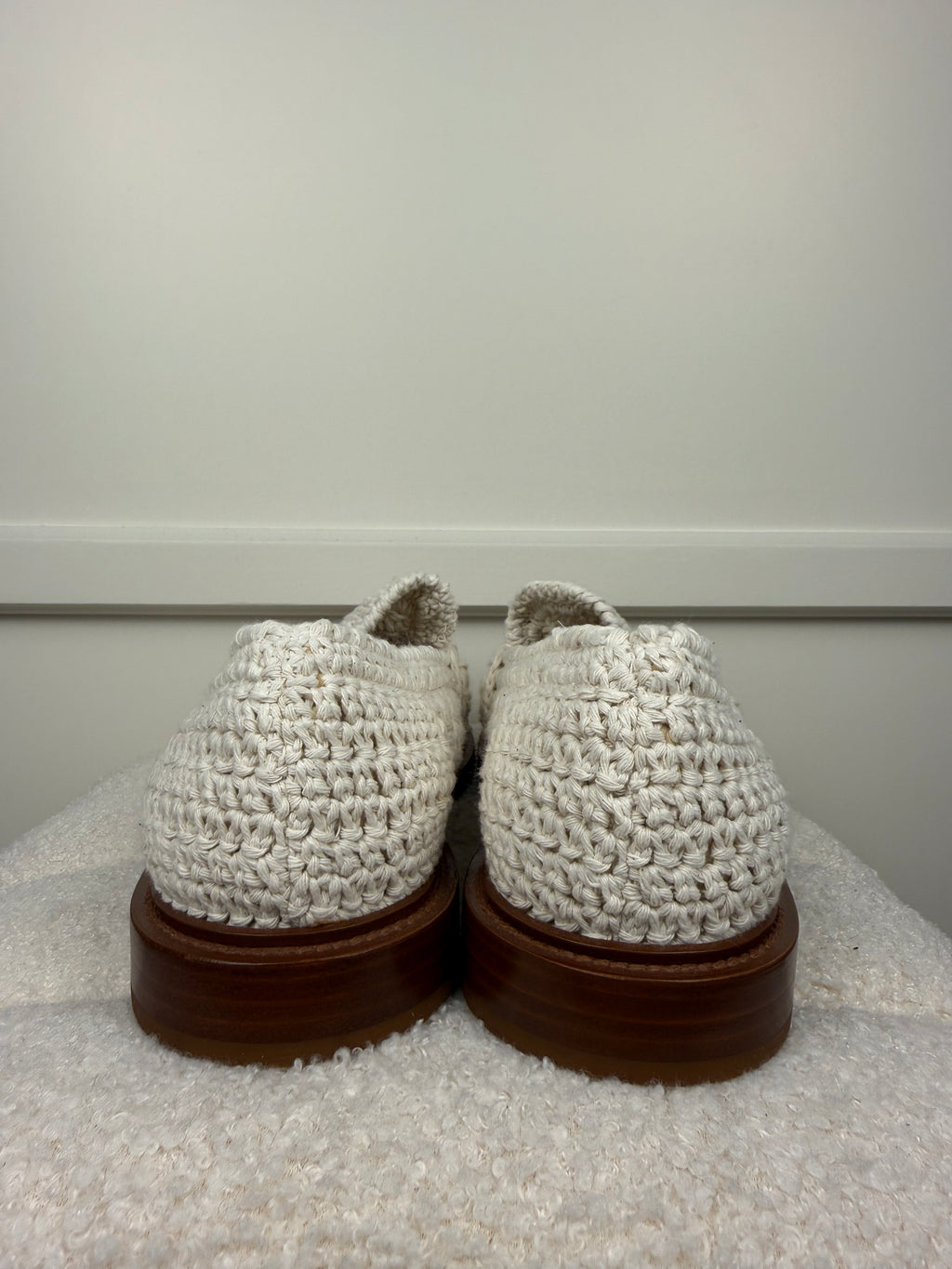 Chloé Woven Loafers Ivory Sz. 39 EU