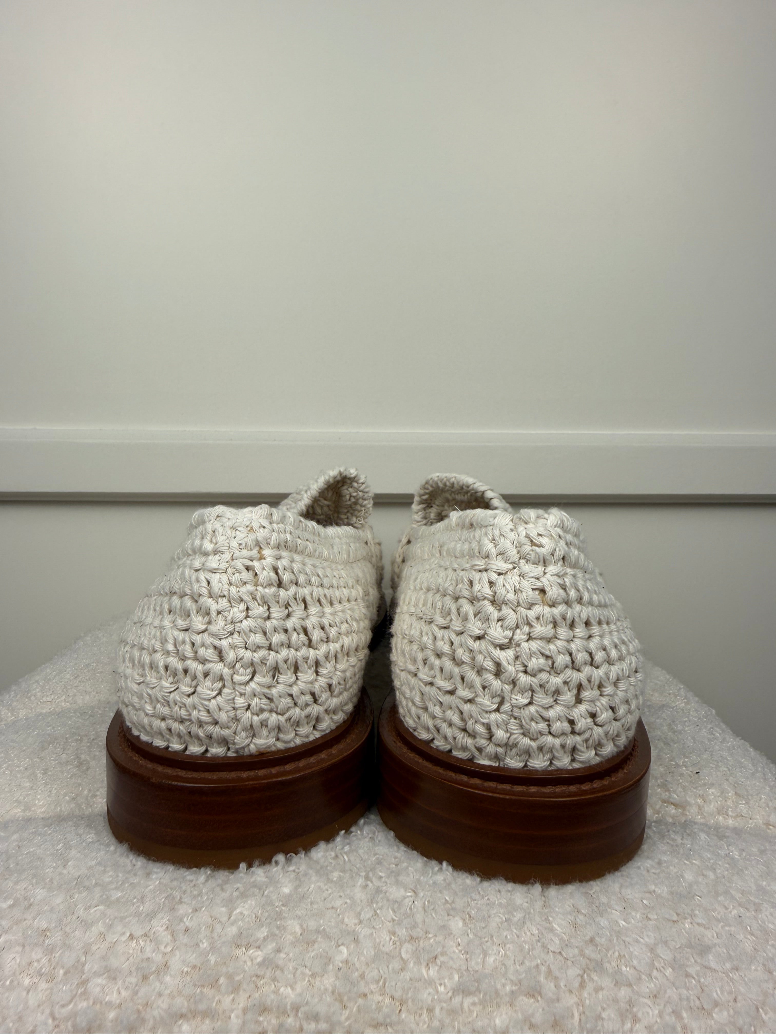 Chloé Woven Loafers Ivory Sz. 39 EU
