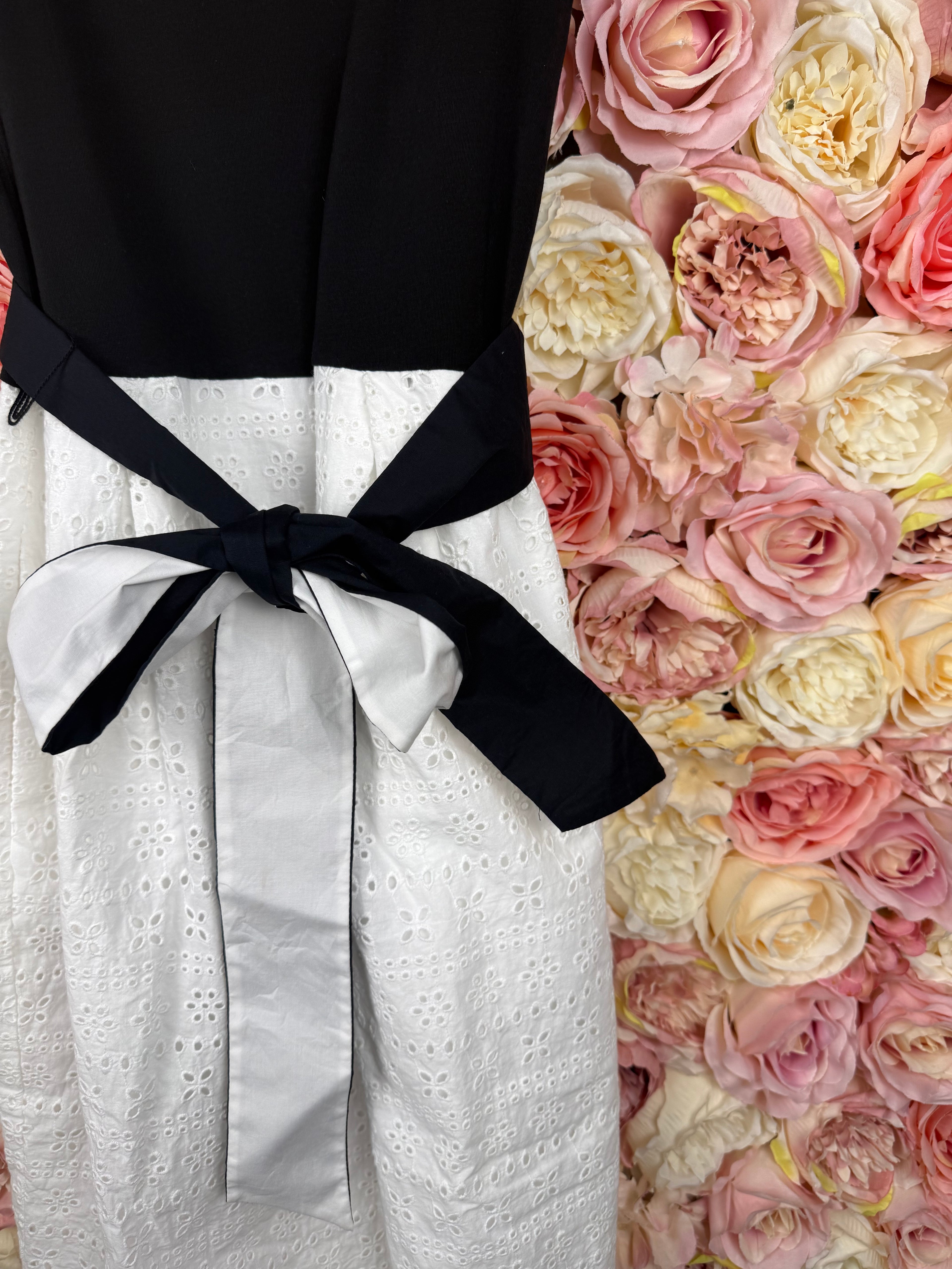 DKNY Dress Black White with Belt Sz. XS