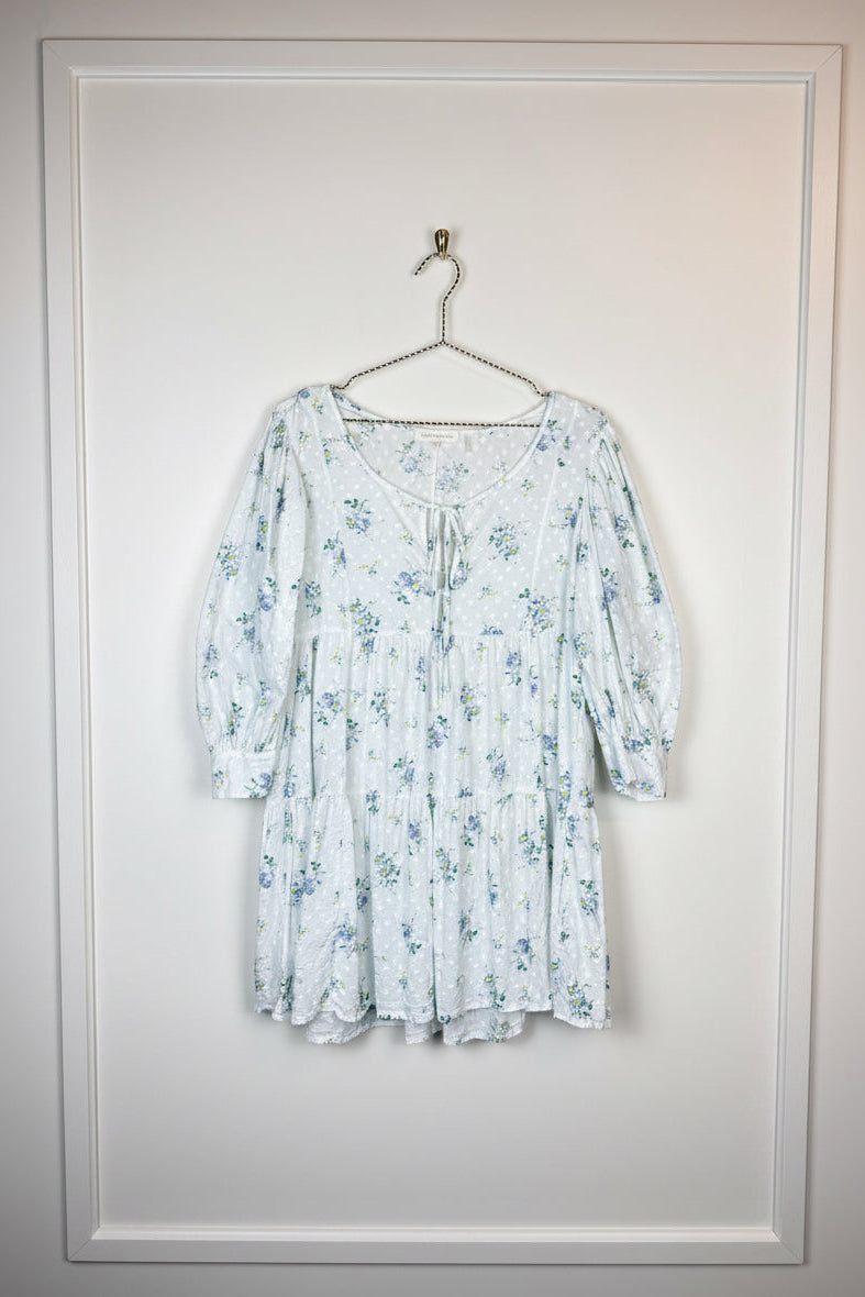 LoveShackFancy Cotton Dress White Multi Sz. M