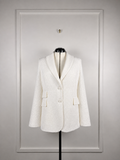 Akris Silk Mix Blazer Cream Sz. 42 DE